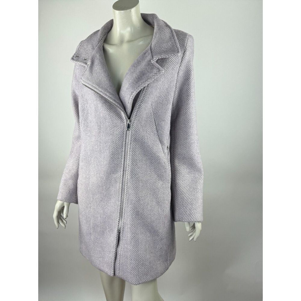 LOFT Lilac Wool Pea coat Women M NWT‎ $175 Long Sleeve Pockets Full Zip Jacket - Picture 10 of 16